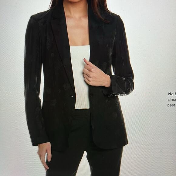 Theory Grinson Blazer Black Jacquard Size 0 OVERSIZED - Picture 2 of 14